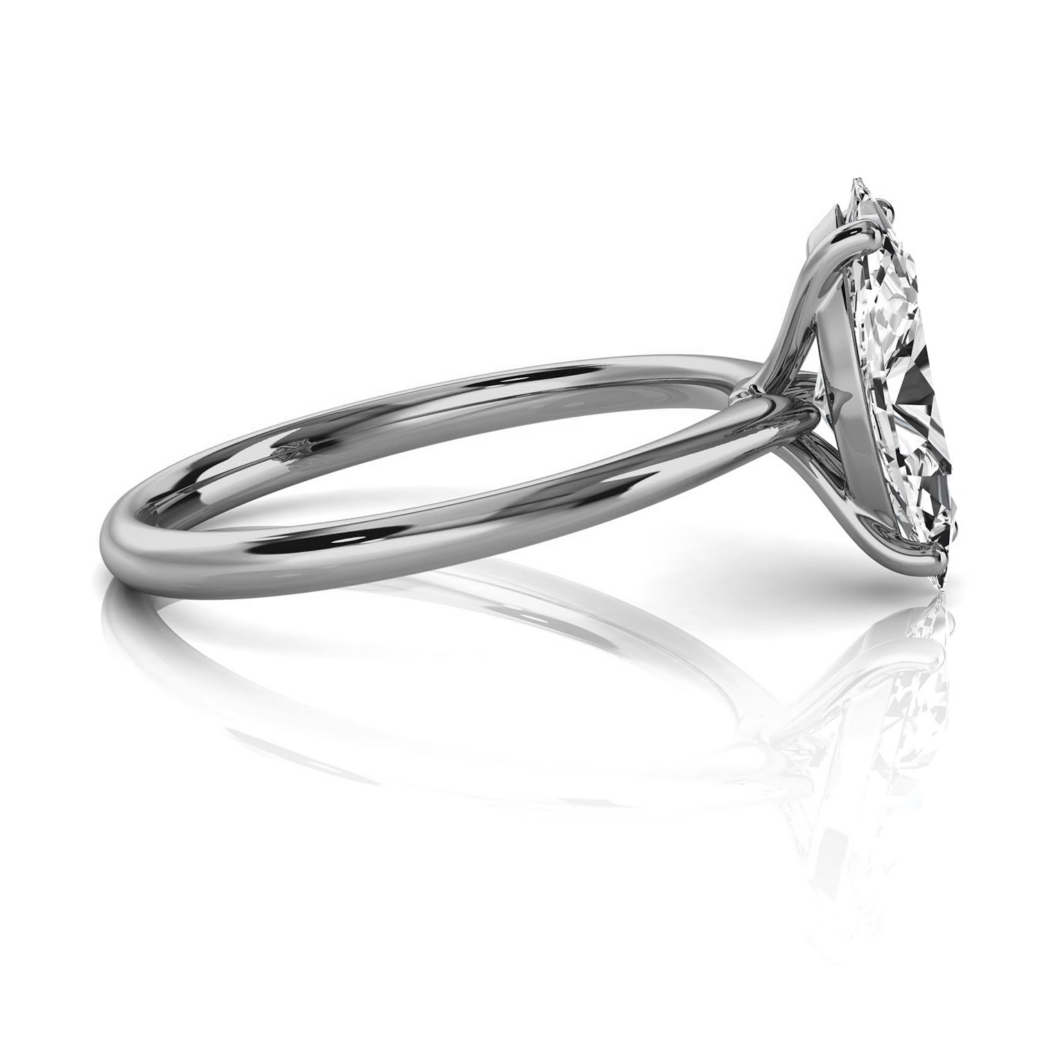 14K White Gold Venita Solitare Ring